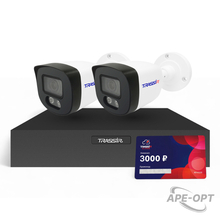 Изображения товара Комплект: Видеорегистратор TR-Lite 1106-4P + 2 камеры TR-Lite L2B5 2.8 + TRASSIR Облако 3000