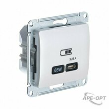 Изображения товара Glossa Перламутр USB Розетка тип-C 65W высокоскор.заряд