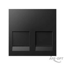 Изображения товара Simon S400 Адаптер со шторками 2 RJ45 Keystone, черный, Simon 400 | 40000089-038 | Simon
