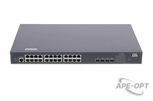 Изображения товара GL-SW-G204-28P - Управляемый коммутатор L2 POE GIGALINK 24 BASE-TX 10/1001000Mb/s POE, 4 1/10G SFP+, 1 Console