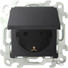 Изображения товара Simon 24 Графит Розетка 2К+З Schuko IP44 | 2450448-038 | Simon