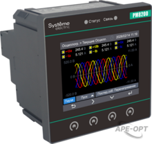 Изображения товара Счётчик электрической энергии 5A (0,2S), 4DI+2DO, RS-485, 2*Ethernet, RJ45, IEC 61000-4-30 (класс S) | PM8213 | SE