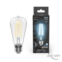 Изображения товара Лампа светодиодная Filament ST64 10W 970lm 4100К Е27 | 157802210 | Gauss