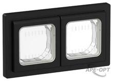 Изображения товара FLITE Рамка 2-местная IP55 Рпро-2-55-ФлЧ черный | FI-M20-32-55-K02 | IEK