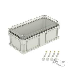 Изображения товара Корпус пластиковый RAM box IP67 400х200х160 мм (высота крышки 35) стенка с выбивными фланцами прозрачная крышка | 542311 | DKC