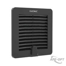 Изображения товара Вентиляционная решетка с фильтром RF 112x112 мм, IP54, RAL9005 | R5RF08B | DKC
