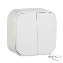 Изображения товара Quteo Белый Выключатель 2-клавишный 10А | 782202 | Legrand