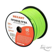 Изображения товара Провод ПГВА REXANT 1х1.00 мм², зеленый, бухта 100 м |01-6523 | REXANT