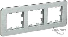 Изображения товара BRITE Рамка 3-ая РУ-3-1-Бр металл алюминий RE AL | BR-M32-M-21-K47 | IEK