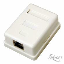 Изображения товара Розетка компьютерная 1-порт RJ-45(8P8C), категория 5е, экранированная, внешняя | 03-0122 | REXANT