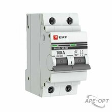 Изображения товара Выключатель нагрузки модульный ВН-125, 2P 100А EKF PROxima | SL125-2-100-pro | EKF (замена - S1252100)