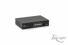 Изображения товара 4074 SKAT PoE-8E-1G-1S v.2 коммутатор PoE Plus, мощность 150Вт, порты: 8-Ethernet PoE, 1-Uplink, 1-SFP
