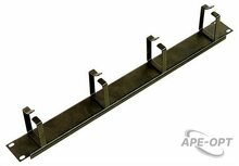 Изображения товара ГКО-4.62-9005 - Органайзер кабельный горизонтальный 19" 1U, 4 кольца, цвет черный (ГКО-4.62-9005)