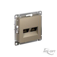 Изображения товара ATLASDESIGN РОЗЕТКА двойная компьютерная RJ45+RJ45 кат
