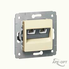 Изображения товара Cariva DIY Розетка RJ11 - 2 входа, слоновая кость | 695921 | Legrand