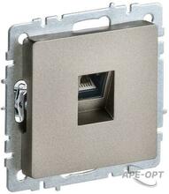 Изображения товара BRITE Розетка компьютерная RJ45 кат.5E РК10-БрШ шампань | BR-K10-1-K37 | IEK