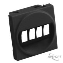 Изображения товара Накладка аудио-розетки (черный бархат) | 857408-1 | Ecoplast