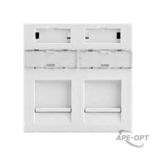 Изображения товара Вставка 45x45 для 2 модулей Keystone (аналог Mosaic), белый | RNW452WH | DKC