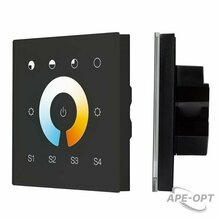Изображения товара INTELLIGENT ARLIGHT Сенсорная панель DALI-901-11-1G-4SC-MIX-DT8-IN Black (BUS/230V) (IARL, IP20 Пластик, 3 года) | 037195 | Arlight
