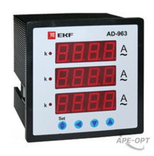 Изображения товара Амперметр AM-D963 цифровой на панель 96х96 трехфазный EKF PROxima | ad-963 | EKF