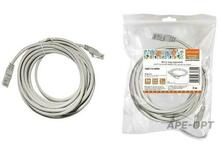 Изображения товара Патч-корд народный U/UTP Cat 5e 4PR 24AWG PVC, литой 5 м, серый | SQ0115-0006 | TDM