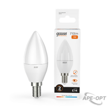 Изображения товара Лампа светодиодная LED 10Вт E14 220В 2700К Elementary свеча | 33110 | Gauss
