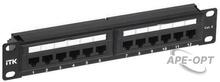 Изображения товара 1U патч-панель кат.6 UTP 12 портов 10" Dual IDC | PP12-1UC06U-D05-10 | ITK