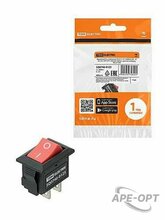 Изображения товара KCD11-101 250В AC/DC, 1P, 3А, (2с), ON-OFF, черный корпус, красная клавиша, Micro | SQ0746-0125 | TDM