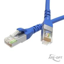 Изображения товара Патч-корд экранированный CAT5E F/UTP 4х2, LSZH, синий, 10.0м | RN5EFU4500BL | DKC