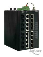 Изображения товара Управляемый промышленный коммутатор Ethernet L3, 16x10/100/1000BaseT, 8x100/1000/2500BaseX SFP | NSETM324T16X08A | SE
