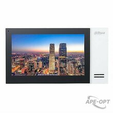 Изображения товара DH-VTH2421FW-P - IP-монитор домофона 7" (1024x600), DC 12В/PoE, размеры 221.5×119.6×21.5 мм, поддержка карт памяти Micro SD до 32Гб (в комплекте на 8 Гб), белый