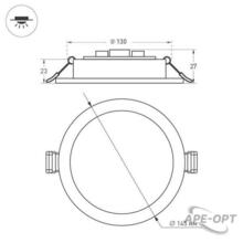Изображения товара Светильник DL-BL145-12W Day White (Arlight, IP40 Металл, 3 года) | 021437 | Arlight