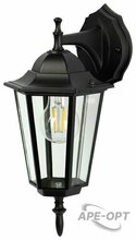 Изображения товара Светильник уличный настенный «Веледа» GBW-104-1-BL-0360 230В Е27 IP54 чёрный вниз | Б0071477 | ЭРА