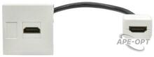 Изображения товара PRIMER РКМ-20-10-П Розетка HDMI M/M (2 мод.) бел