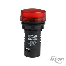 Изображения товара Лампа C7-L-M4 светодиодная красная 230 В AC/DC XB7EV04MP | 362160 | КЭАЗ