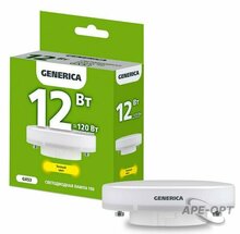 Изображения товара Лампа светодиодная T80 таблетка 12Вт 230В 3000К GX53 | LL-T80-12-230-30-GX53-G | GENERICA