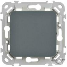 Изображения товара FLITE Переключатель 1-клавишный 10А ВС61-1-0-ФлМА мокрый асфальт | FI-V12-0-10-1-K80 | IEK