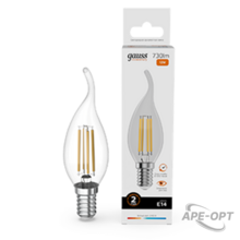 Изображения товара Лампа светодиодная Filament Elementary Свеча на ветру 12W 730lm 2700К Е14 LED 1/10/100 | 42112 | Gauss