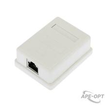 Изображения товара Рoзетка компьютерная внешняя, 1-порт RJ-45 (8P8C), FTP экранированная, категория 6, | 03-0142 | REXANT