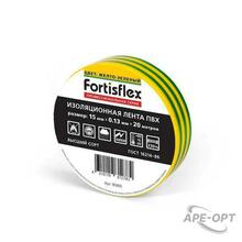 Изображения товара Изолента ПВХ 15x0.13х20 (ж/з) | 90810 | Fortisflex