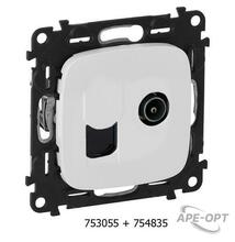 Изображения товара Valena ALLURE Белый Накладка розетки TV-RJ45 | 754835 | Legrand