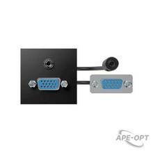 Изображения товара Simon S400 Модуль с адаптером, проходной VGA + MiniJack мама/мама, черный, Simon 400 | 40000191-038 | Simon
