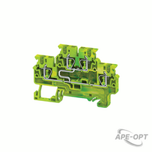 Изображения товара Клемма заземляющая пружинная OptiClip CXDLG-2,5-2L-PE-I-S-(0,2-2,5)-PEN | 332739 | КЭАЗ