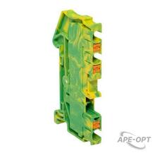 Изображения товара Клеммная колодка пружинная 2.5 Push-in 3 вывода земля| PIT-2,5-3-pe | EKF