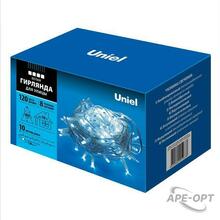 Изображения товара Гирлянда светодиодная с контроллером ULD-S1000-120/DWA WHITE IP67 120 диодов, 10 м, белая, IP67, шнур белый | 07925 | Uniel