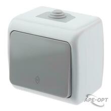 Изображения товара 5-103-03 Переключатель, 10А-250В, IP54, ОУ, Atlantic, серый | Б0050942 | Intro