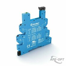 Изображения товара Розетка MasterOUTPUT с безвинтовыми клеммами Push-in для реле 34 серии; питание 24В DC; в комплекте пластиковая клипса; опции: LED | 93657024 | Finder