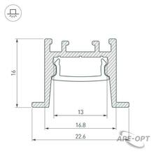 Изображения товара Профиль алюминиевый для светодиодной ленты SL-COMFORT-2316-F-2000 ANOD BLACK (ARL, Алюминий) | 031769 | Arlight