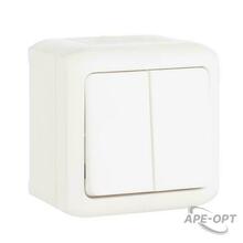 Изображения товара Quteo Белый Выключатель 2-клавишный IP44 10А | 782302 | Legrand