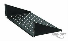 Изображения товара TLK-SHFR-200-BK - Полка фронтальная TLK, 19", 2U, глубиной 200мм, крепеж в комплекте, черная